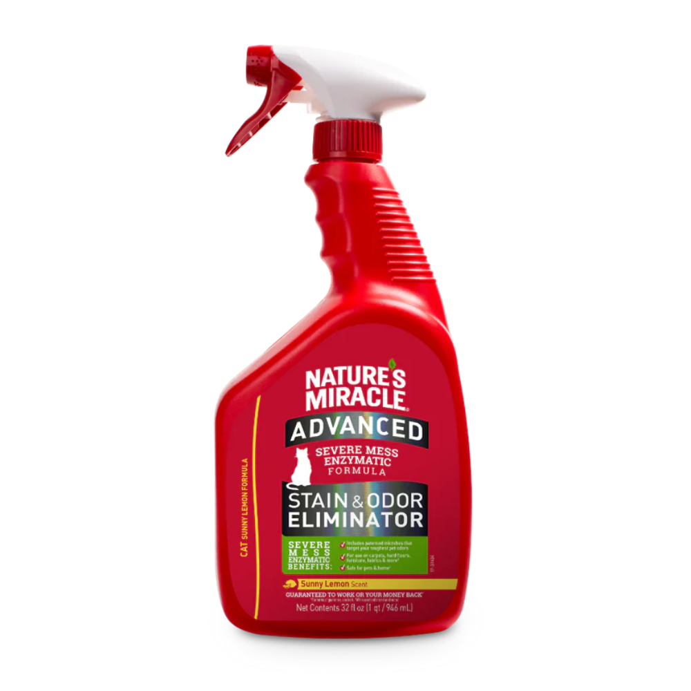 Eliminador de Manchas y Olores Avanzado para Gatos Nature Miracle 32 Oz