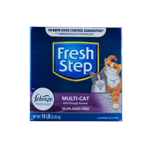 Arena para gato Fresh Step Multi Cat Aglomerante con Febreze 14Lbs