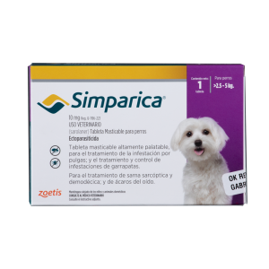 Antiparásitario Externo para perro  Simparica 10 Mg  Caja 1 Tableta