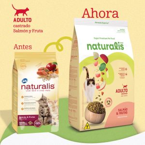 Comida para Gato Naturalis Adulto Castrado Salmon y Frutas 1,5 Kg